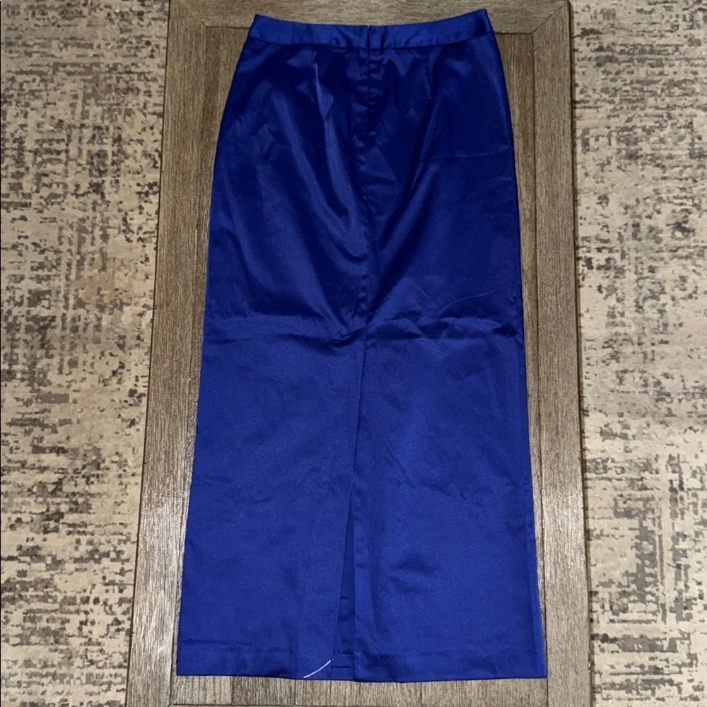 Talbots Royal Blue Duchesse Satin Maxi Skirt